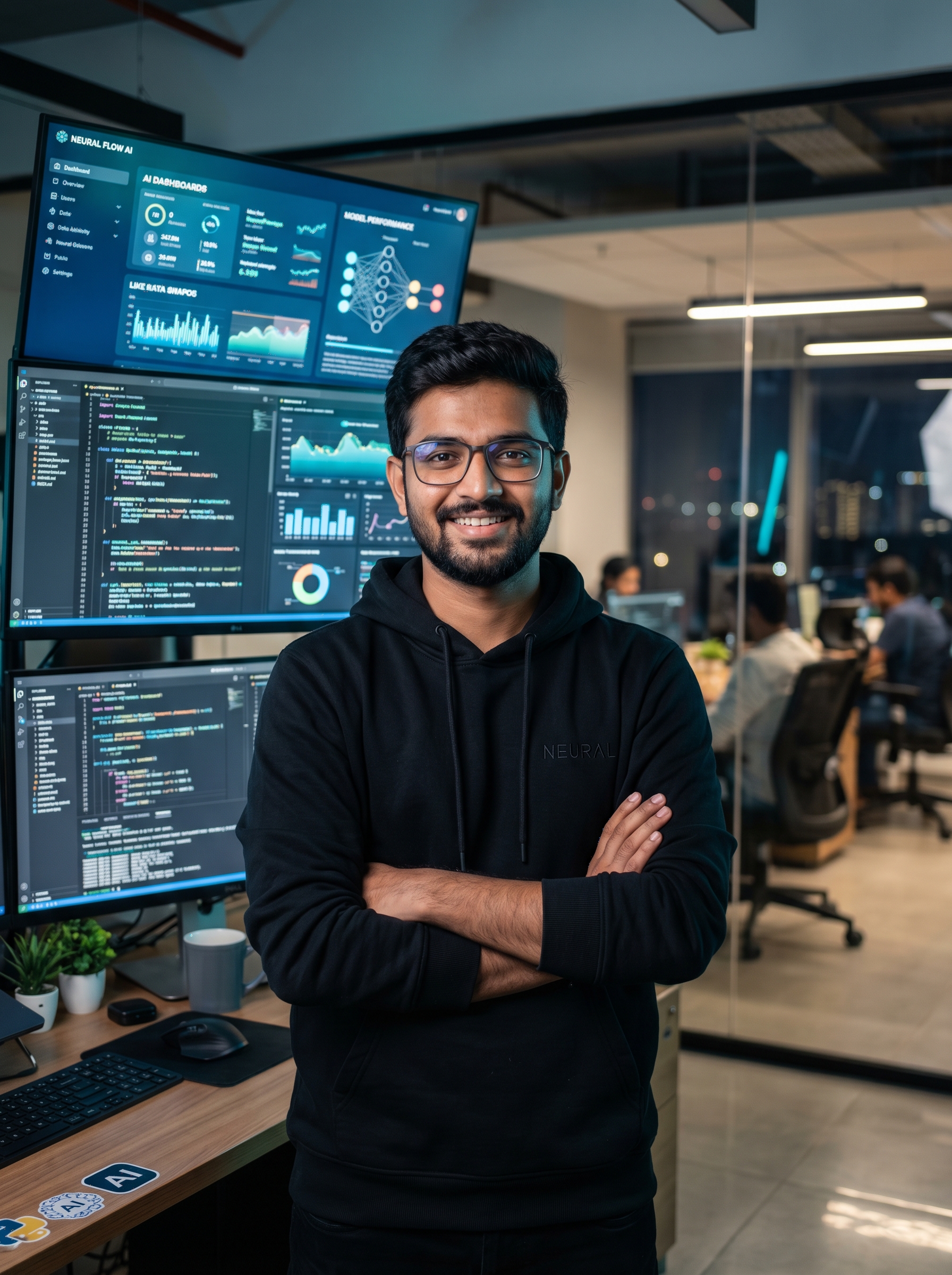 AI developer at work