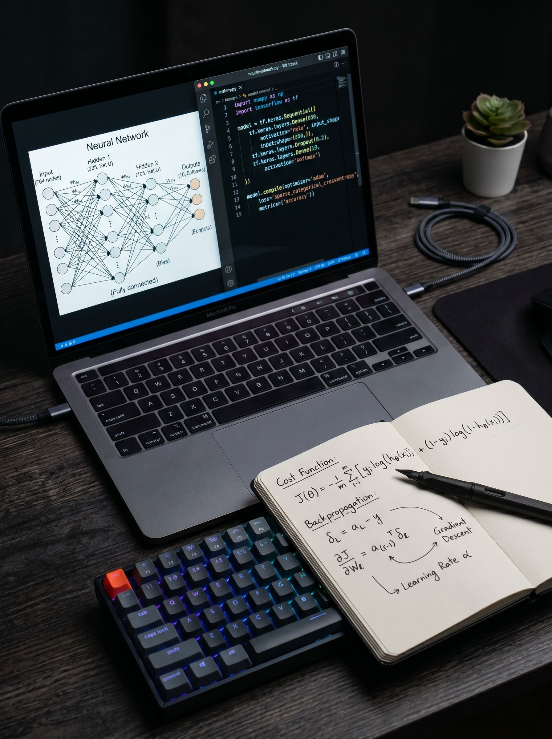 AI technology workspace