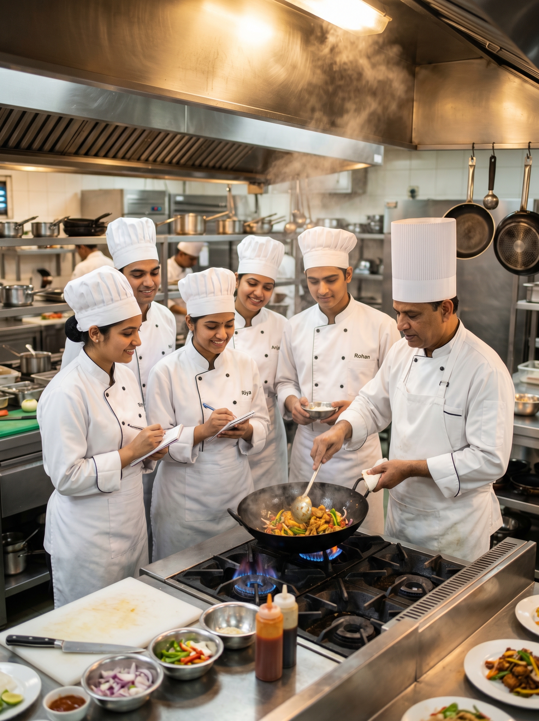 Hotel Management students in professional training
