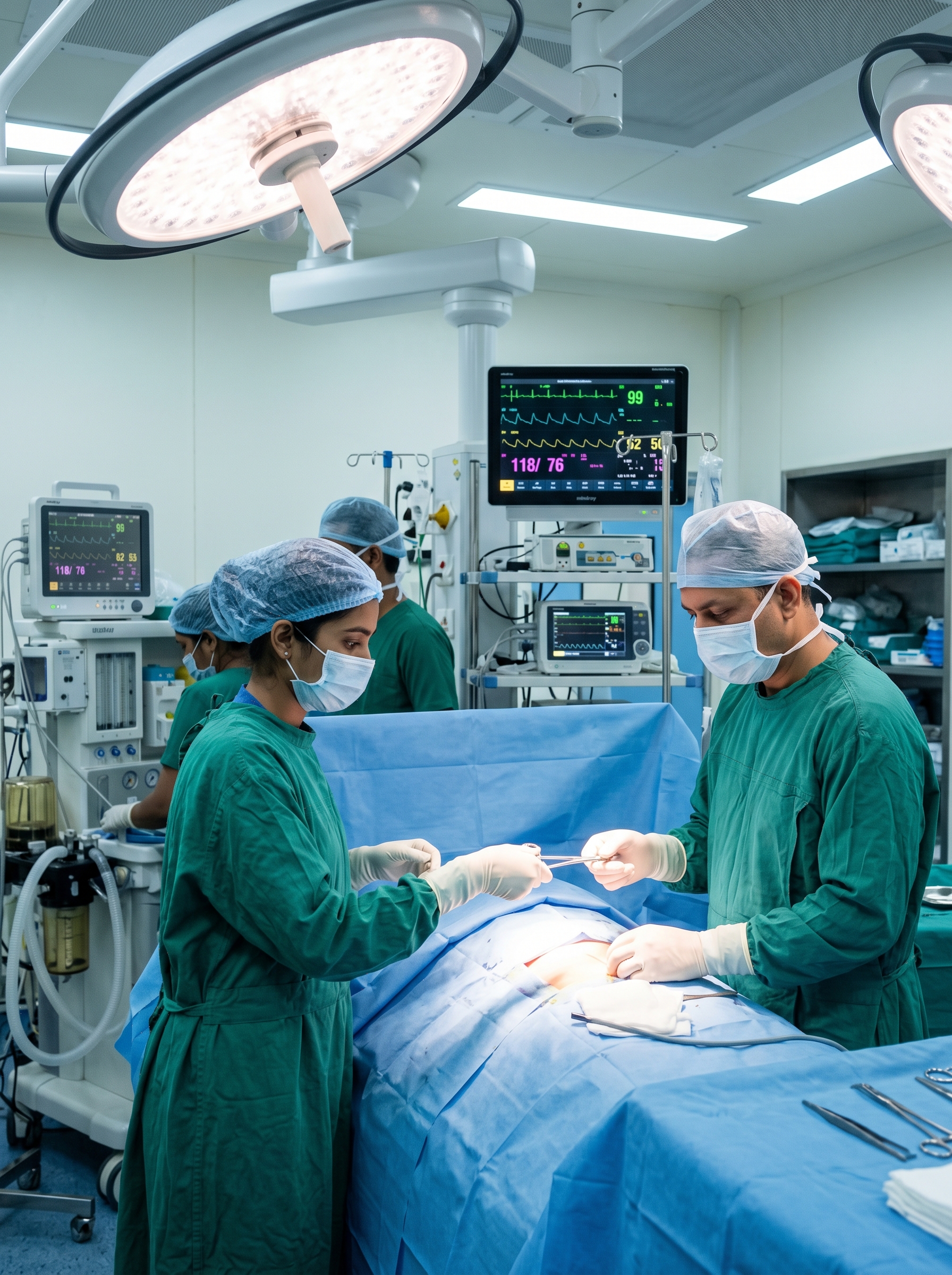 Operation Theatre Technician assisting surgery